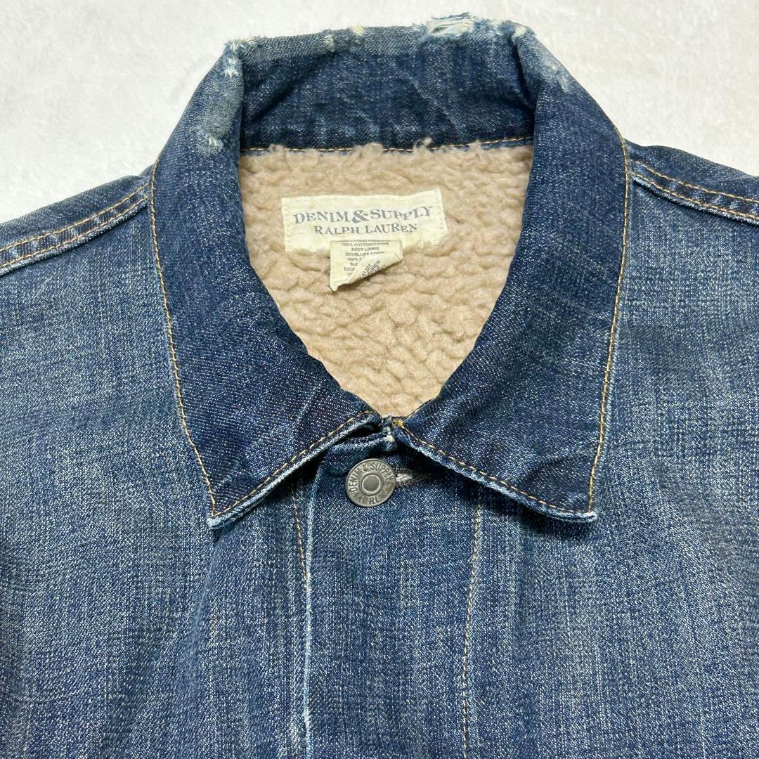 美品 ポロラルフローレン 星条旗 デニムジャケット Gジャンボア XXL 3L
