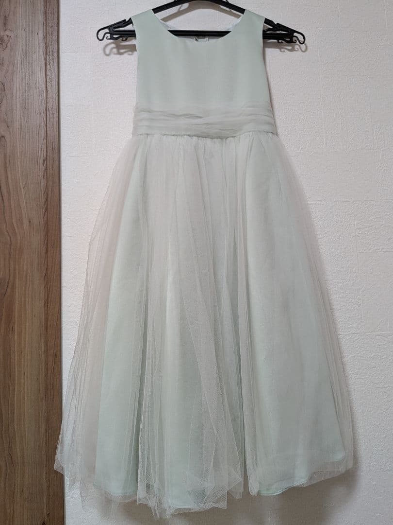 【青い鳥】子供ドレス 140cm　セージ