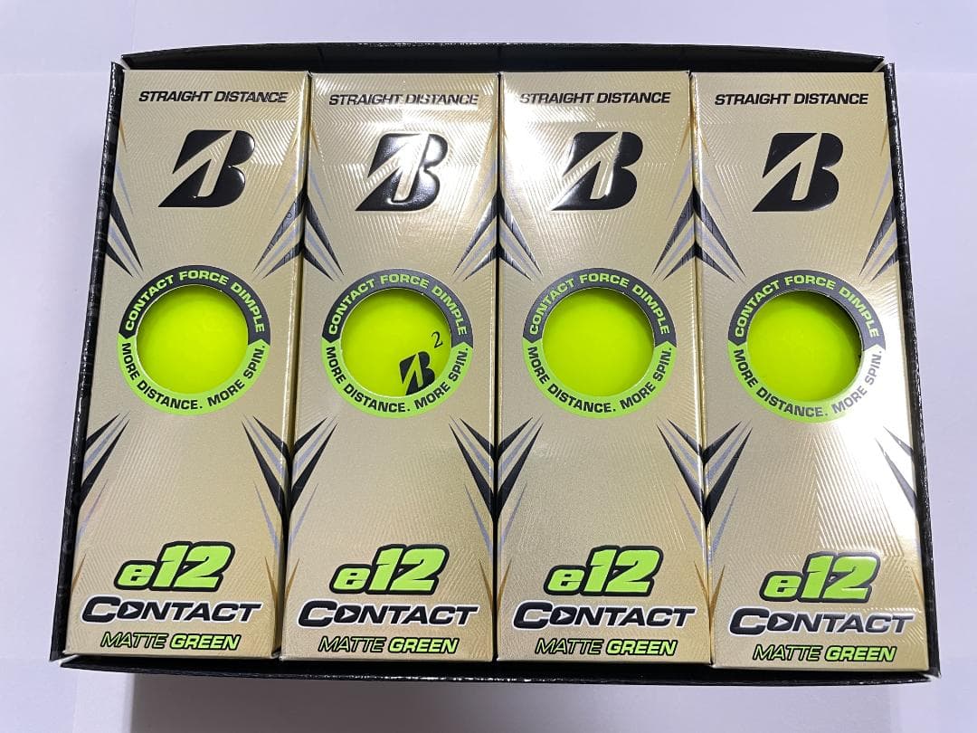 【新品・未使用】Bridgestone Golf ball e12マッドグリーン