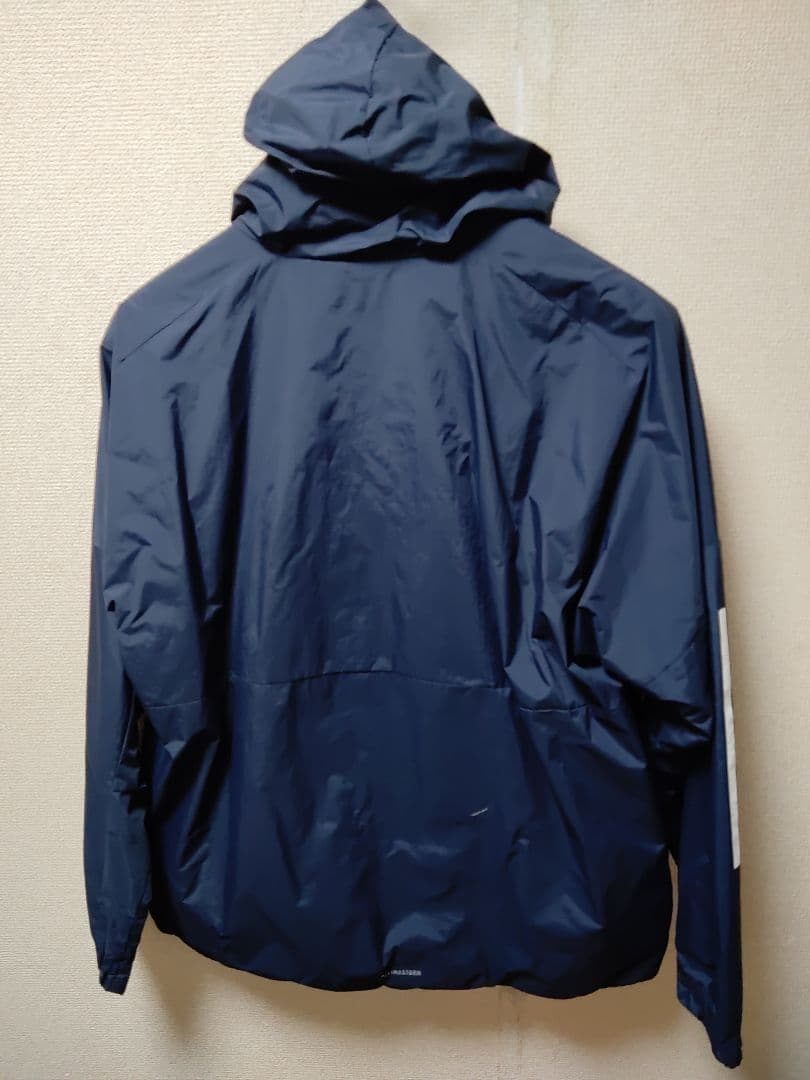 adidas ナイロンセットアップ裏地付き防寒 ネイビー