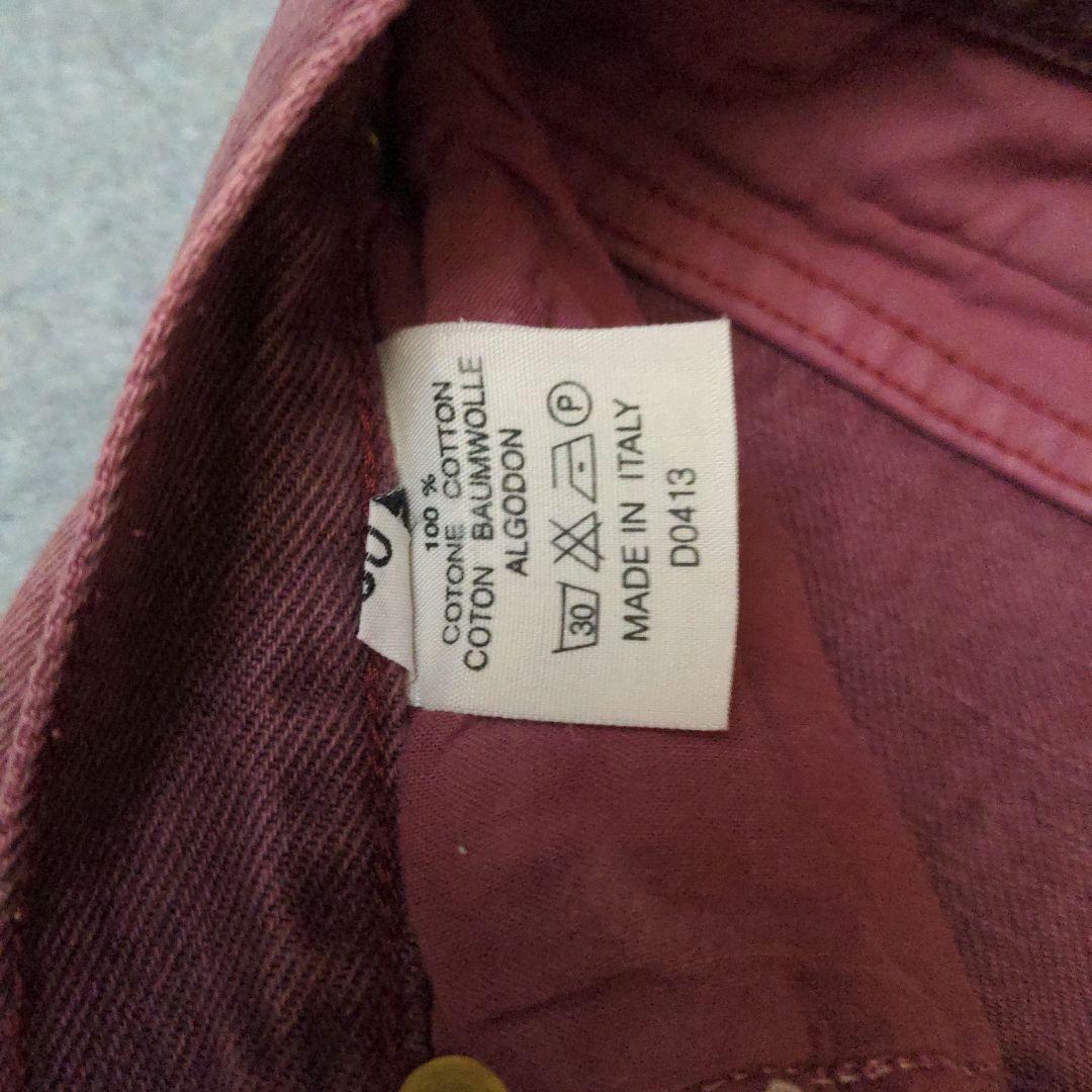 マルタンマルジェラ10 バーガンディ ストレートデニム