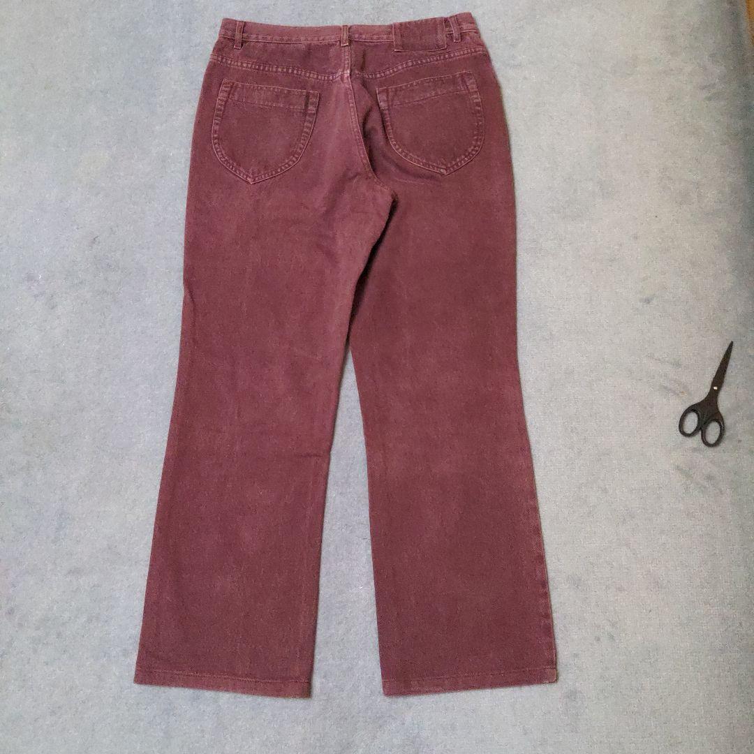 マルタンマルジェラ10 バーガンディ ストレートデニム