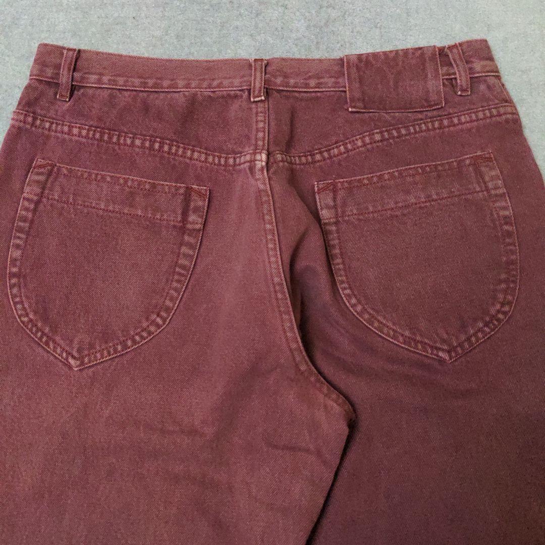 マルタンマルジェラ10 バーガンディ ストレートデニム