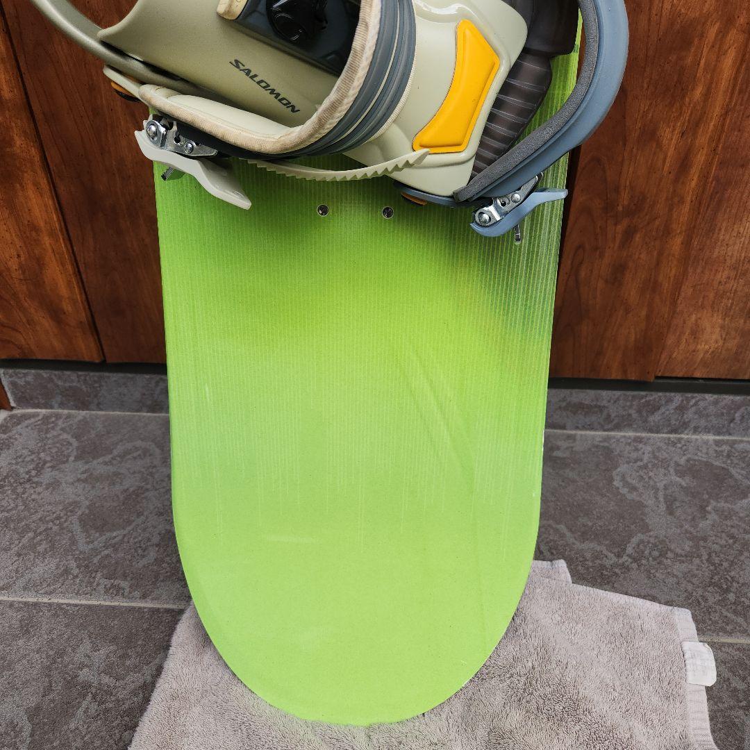 K2⭐スノーボードブラックイエロー グリーン バインディング・ケース付き　145