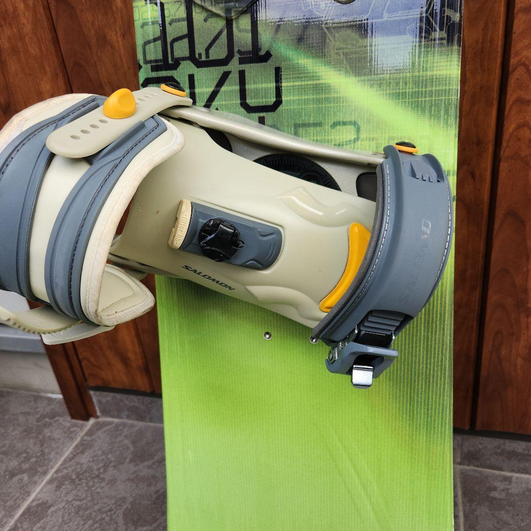 K2⭐スノーボードブラックイエロー グリーン バインディング・ケース付き　145