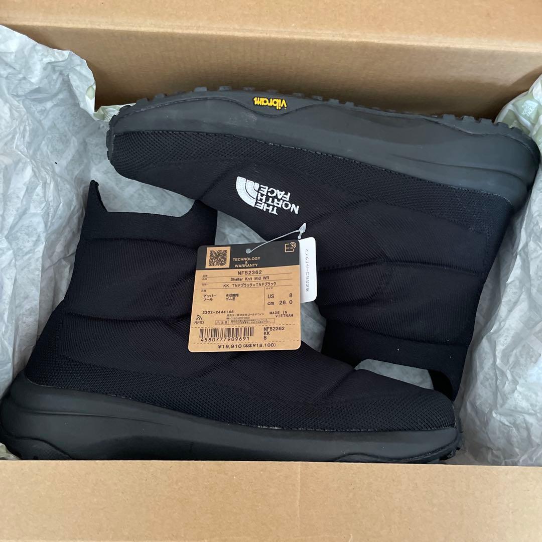 【THE NORTH FACE 】ニットハイカットシューズ ブラック　26㎝