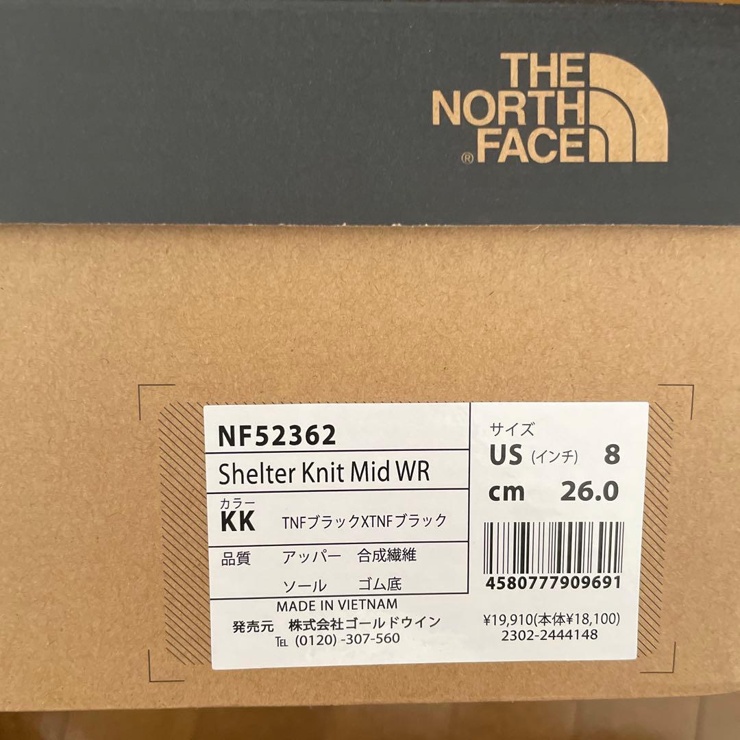 【THE NORTH FACE 】ニットハイカットシューズ ブラック　26㎝