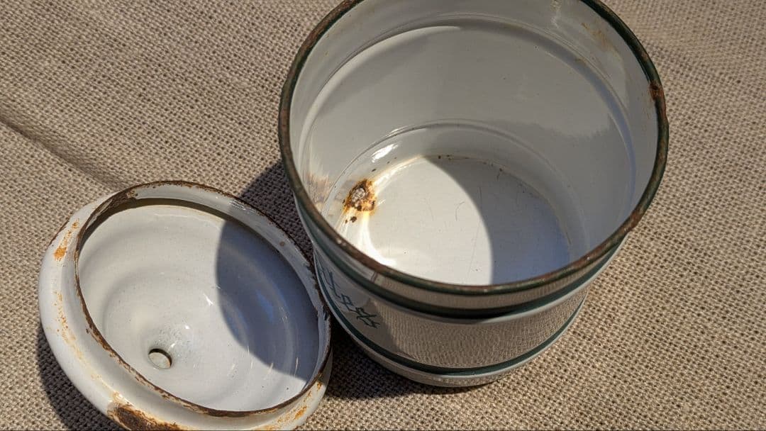 フランス　希少エトワール社　アンティーク　ホーロー　キャニスター 6個セット