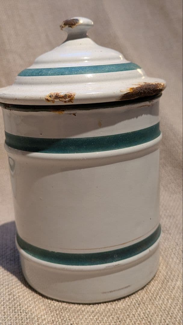 フランス　希少エトワール社　アンティーク　ホーロー　キャニスター 6個セット