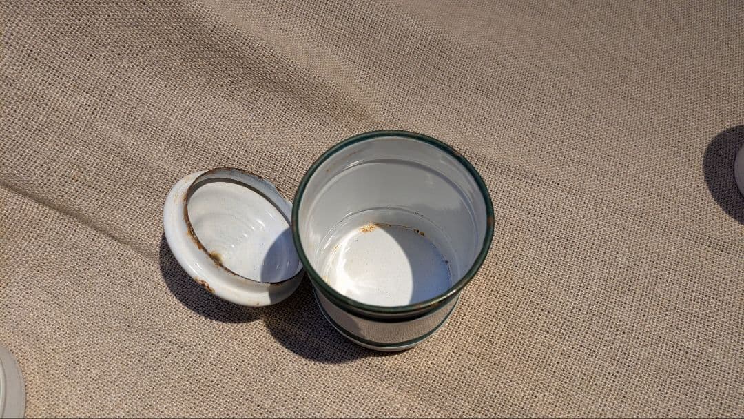 フランス　希少エトワール社　アンティーク　ホーロー　キャニスター 6個セット