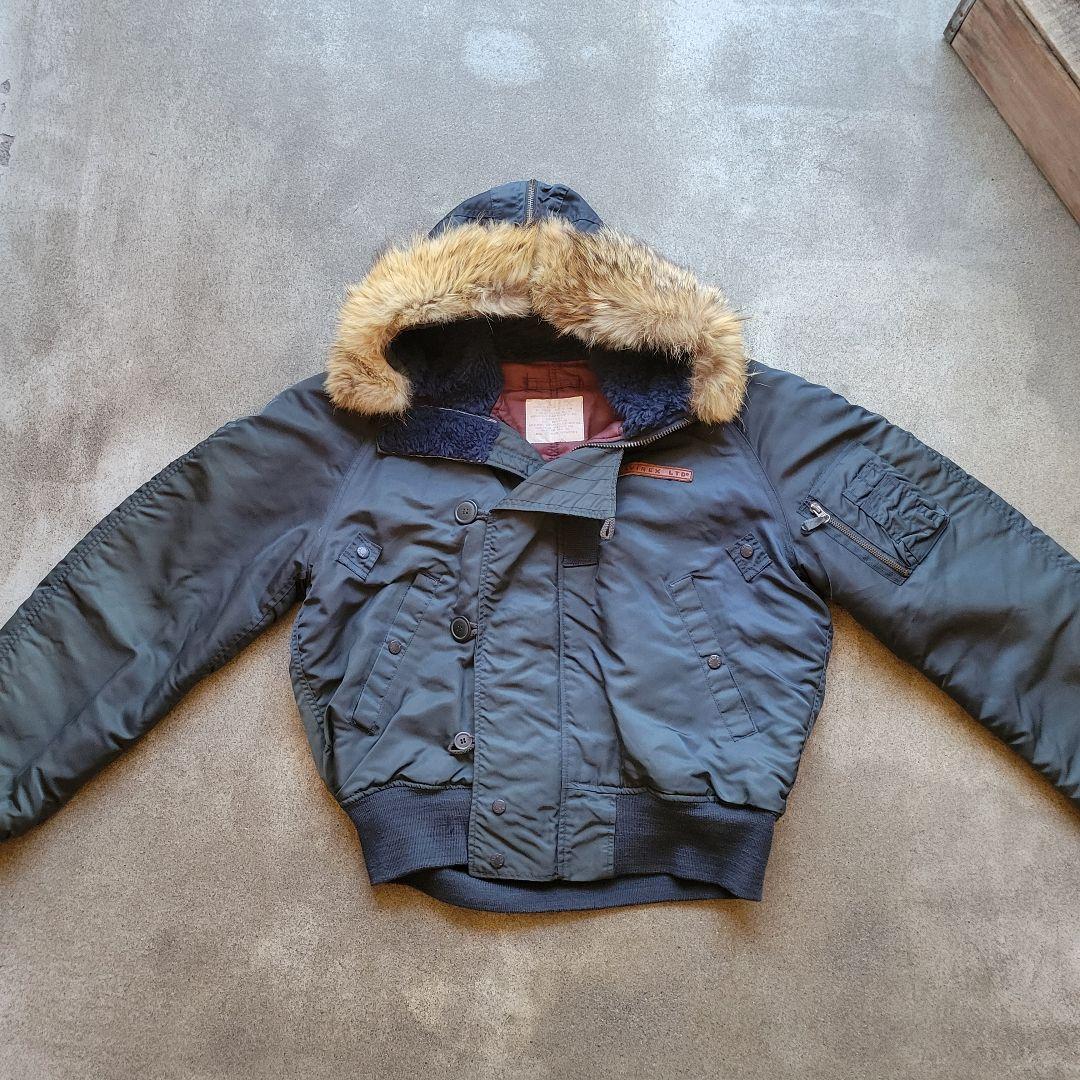 90sAVIREX N-2B フライトジャケット ショート丈 バックロゴ