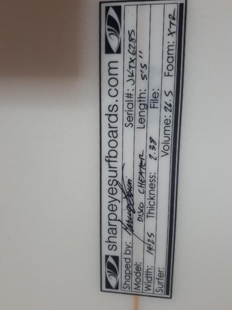 サーフィン・ボディボード sharpeye disco cheater 5'5 26.5cl