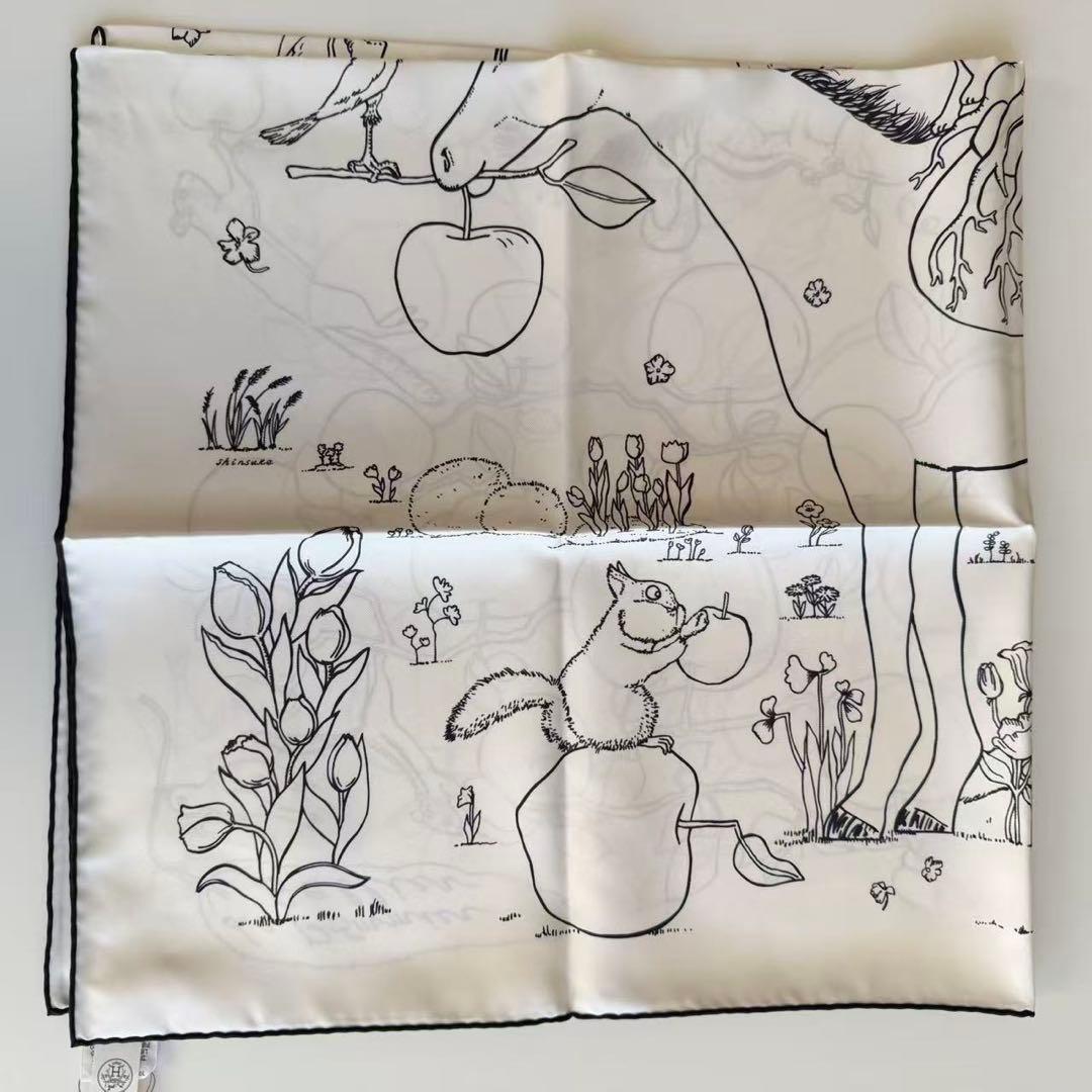 新品・未使用】エルメス カレ90 ルポミエセリエ ホワイト 2026SS