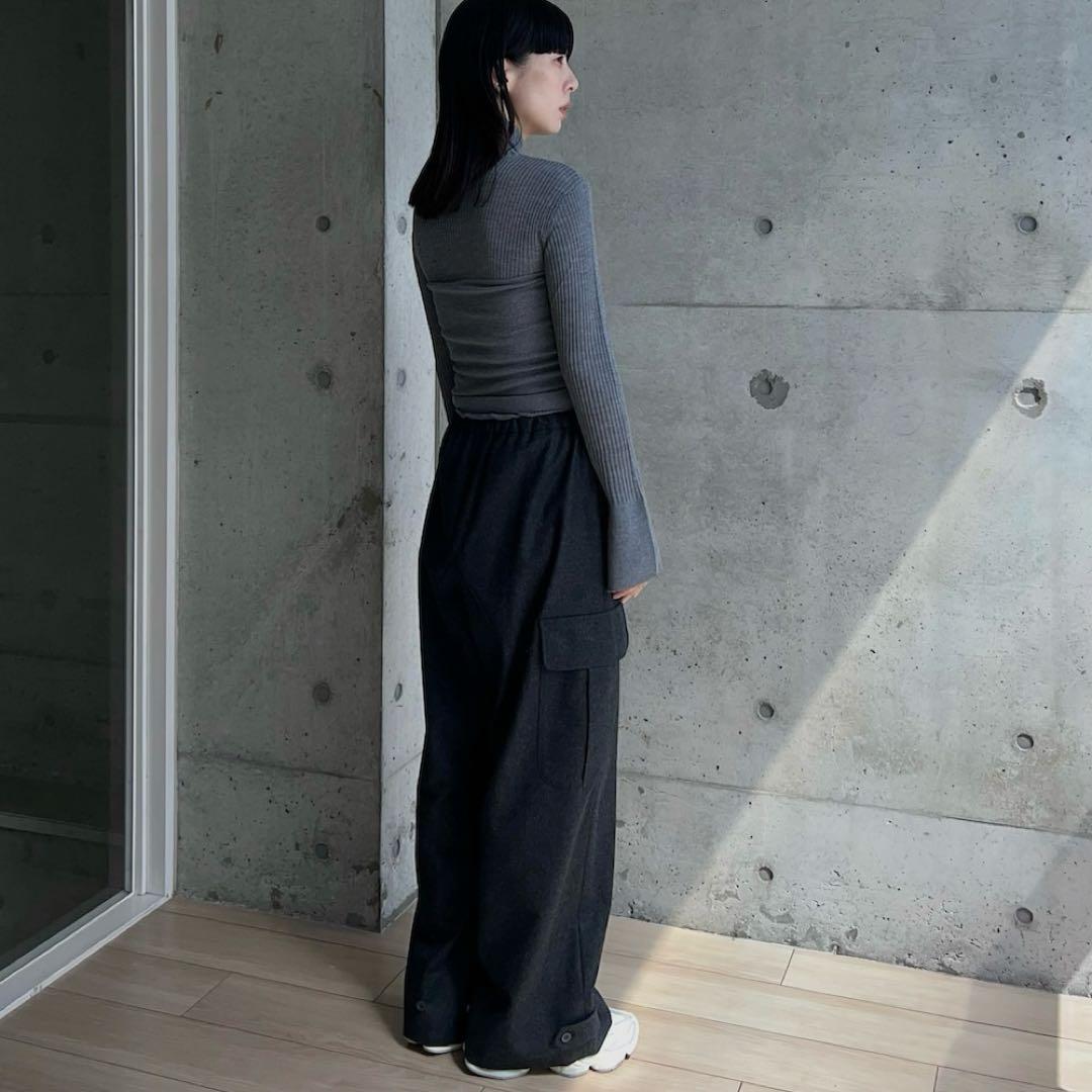 6 ROKU ロク カーゴパンツ ワークパンツ ワイド 38 M グレー 秋冬