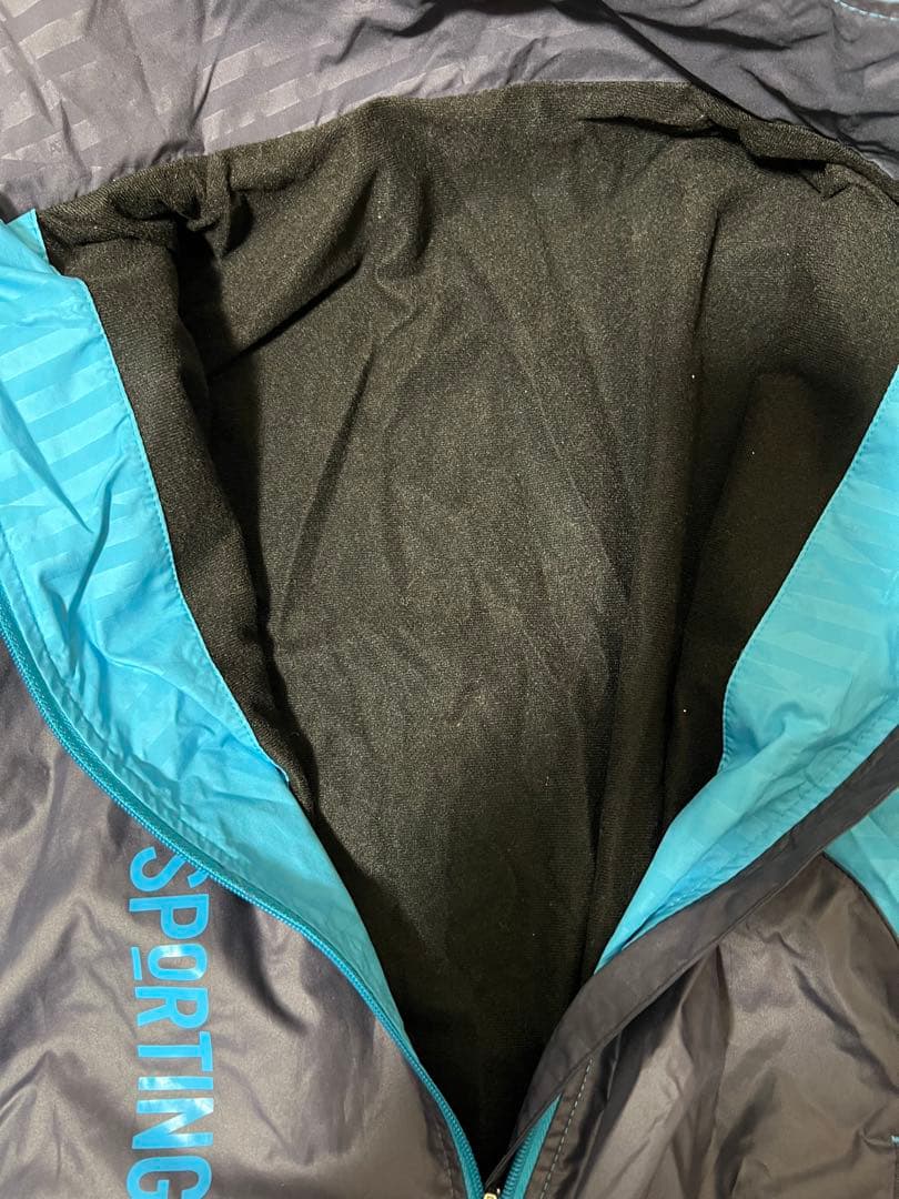 ASICS ウィンドブレーカー 青/黒