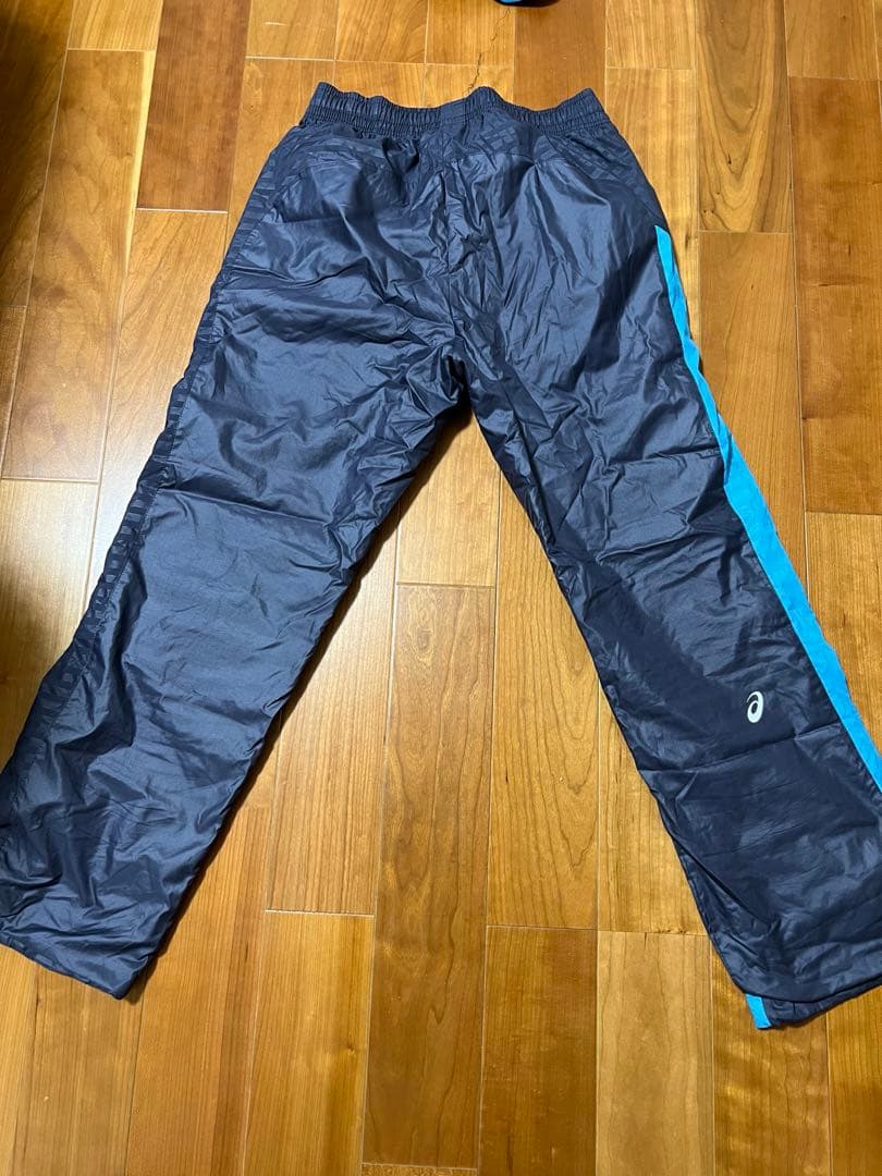 ASICS ウィンドブレーカー 青/黒