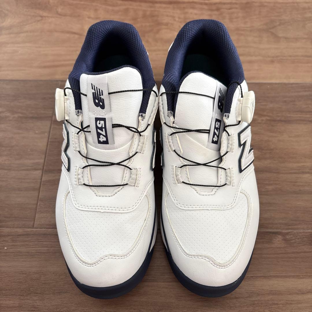 New Balance 574 ゴルフシューズ ホワイト/ネイビー