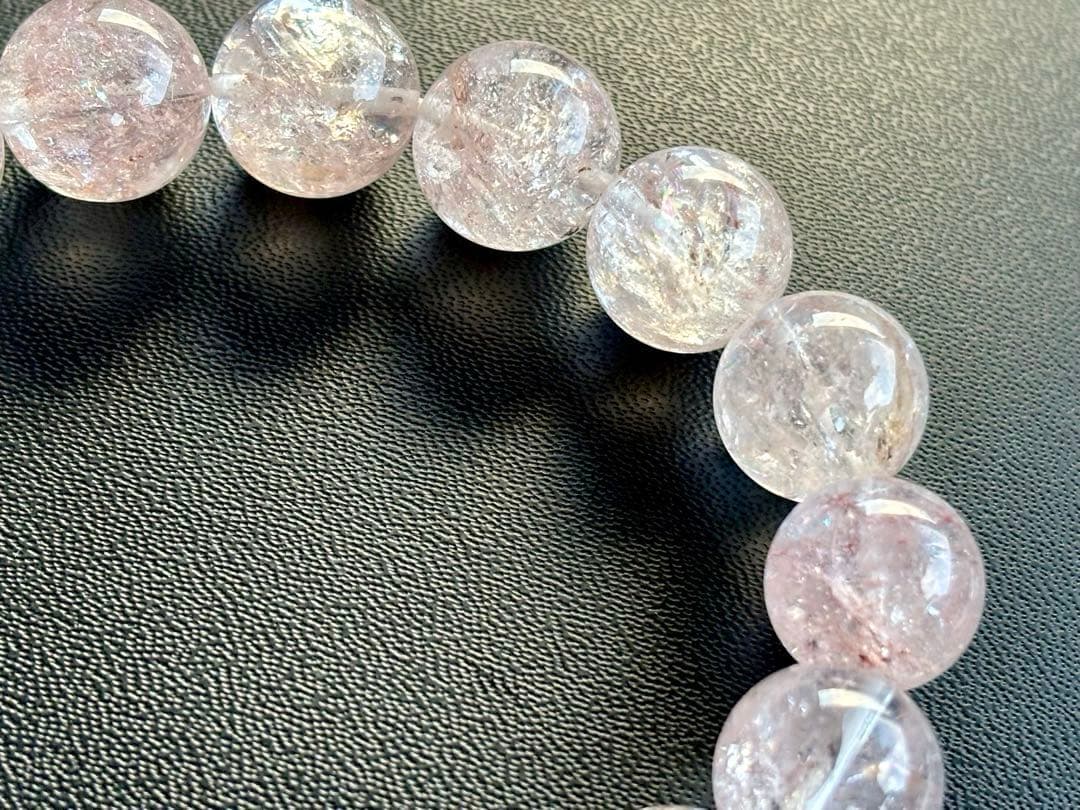 究極品質　光を纏いし女神の聖石　幻のレインボーヒマラヤローズクォーツ　13.5㎜