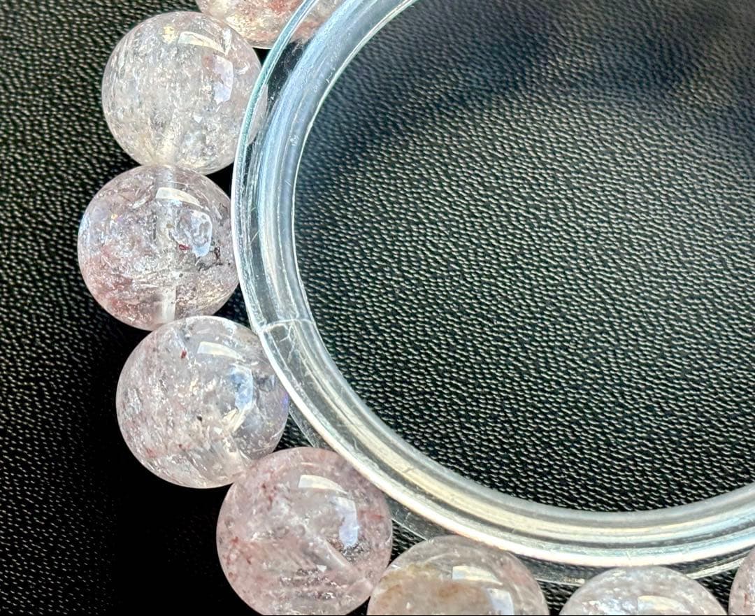 究極品質　光を纏いし女神の聖石　幻のレインボーヒマラヤローズクォーツ　13.5㎜