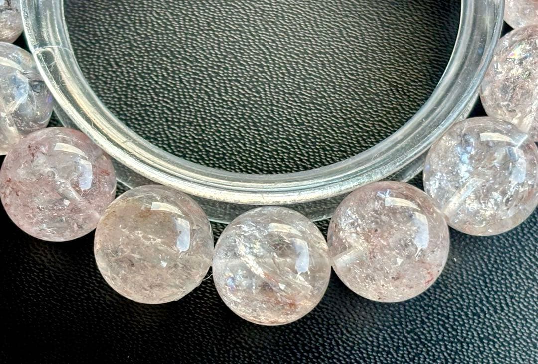 究極品質　光を纏いし女神の聖石　幻のレインボーヒマラヤローズクォーツ　13.5㎜