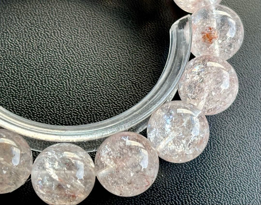 究極品質　光を纏いし女神の聖石　幻のレインボーヒマラヤローズクォーツ　13.5㎜