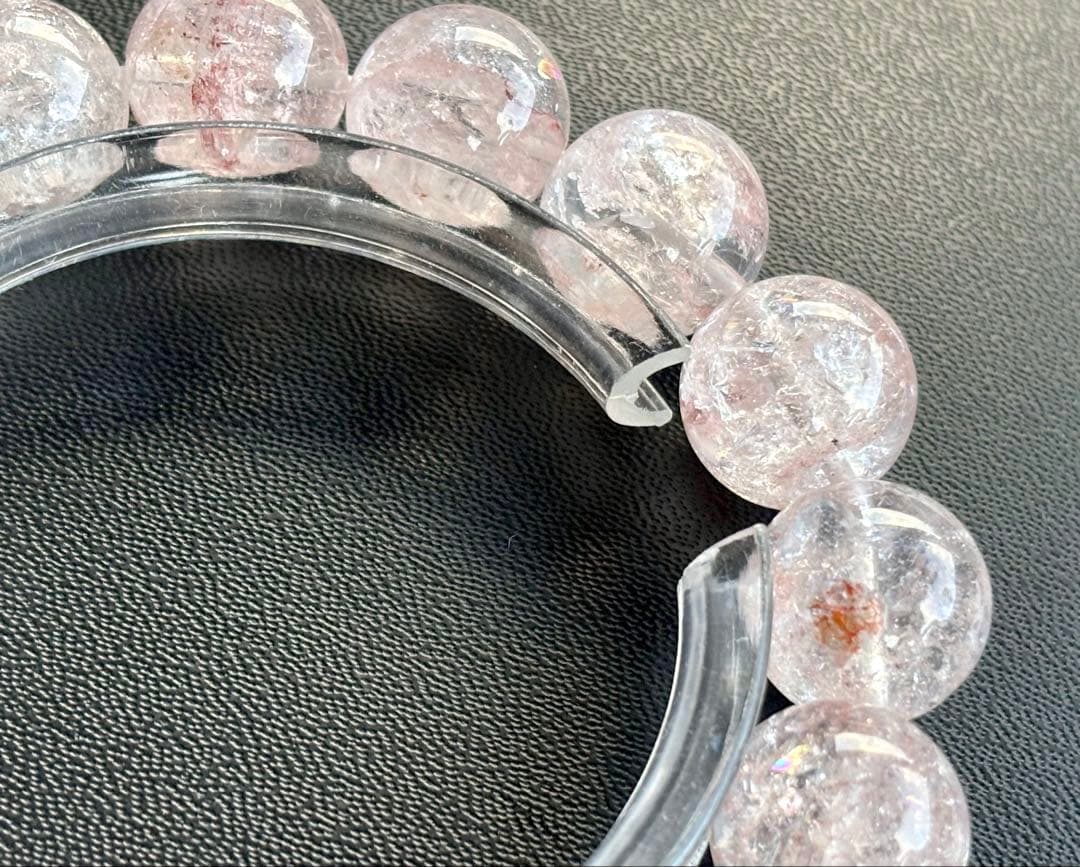 究極品質　光を纏いし女神の聖石　幻のレインボーヒマラヤローズクォーツ　13.5㎜