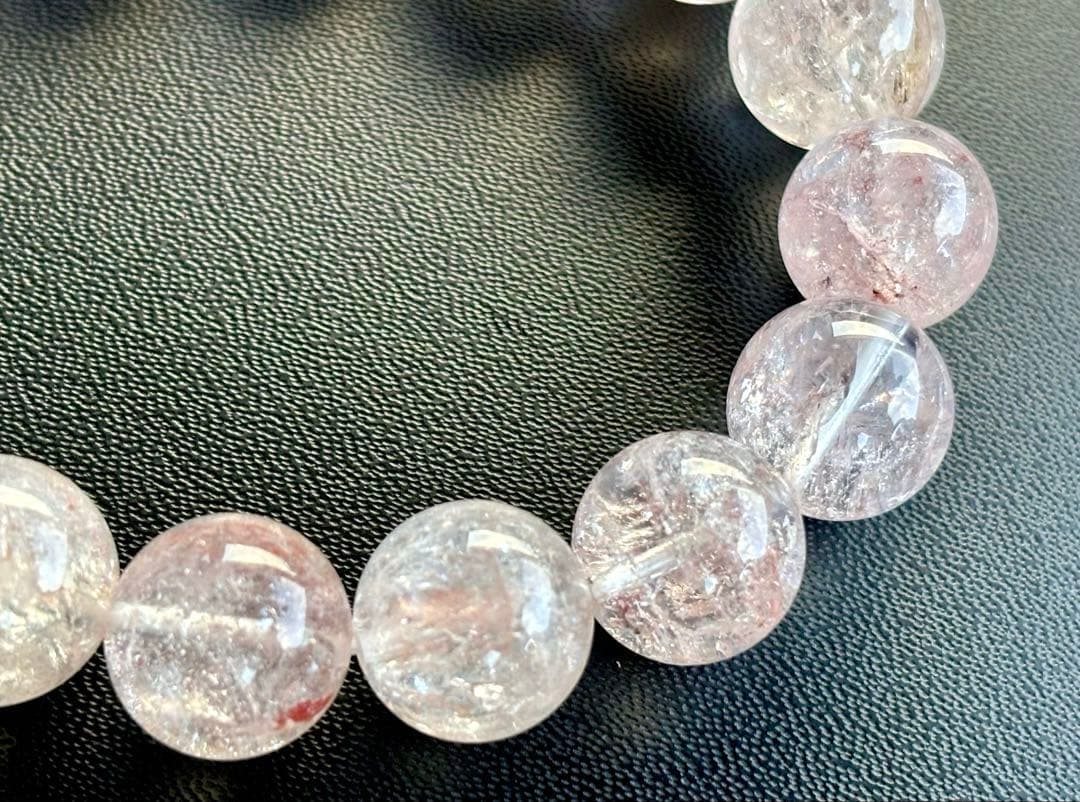 究極品質　光を纏いし女神の聖石　幻のレインボーヒマラヤローズクォーツ　13.5㎜