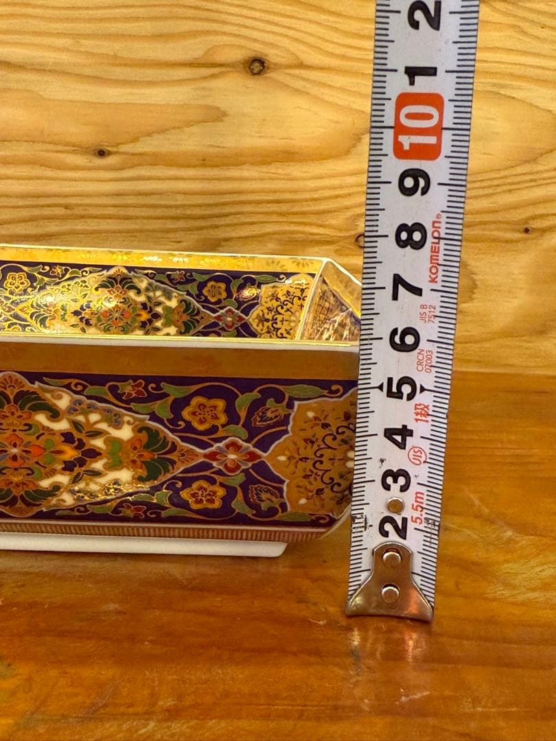 超稀少 角皿 前畑 庫山窯 金欄更紗 角大鉢 伝統工芸