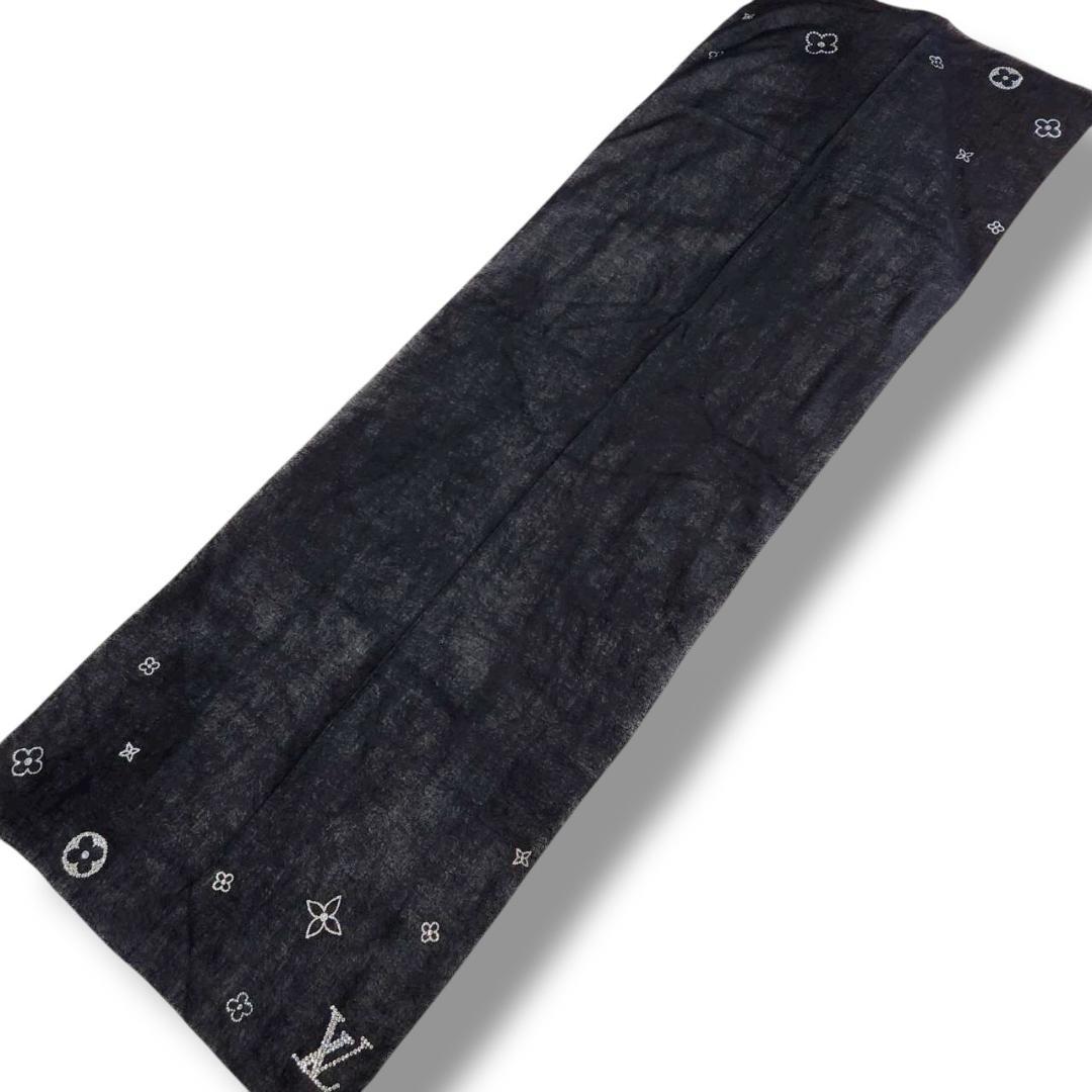 【60×180】ルイヴィトン ストール《モンテカルロ》スワロフスキー カシミヤ