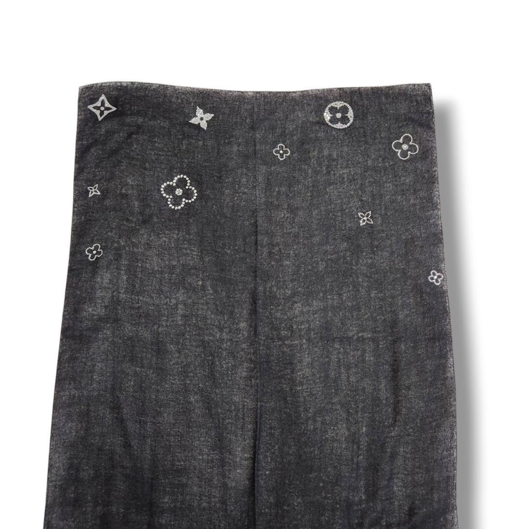 【60×180】ルイヴィトン ストール《モンテカルロ》スワロフスキー カシミヤ