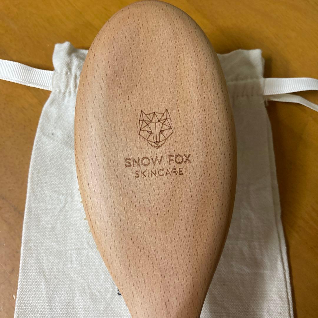  FOX SKINCARE 木製ヘアブラシ 収納袋付き
