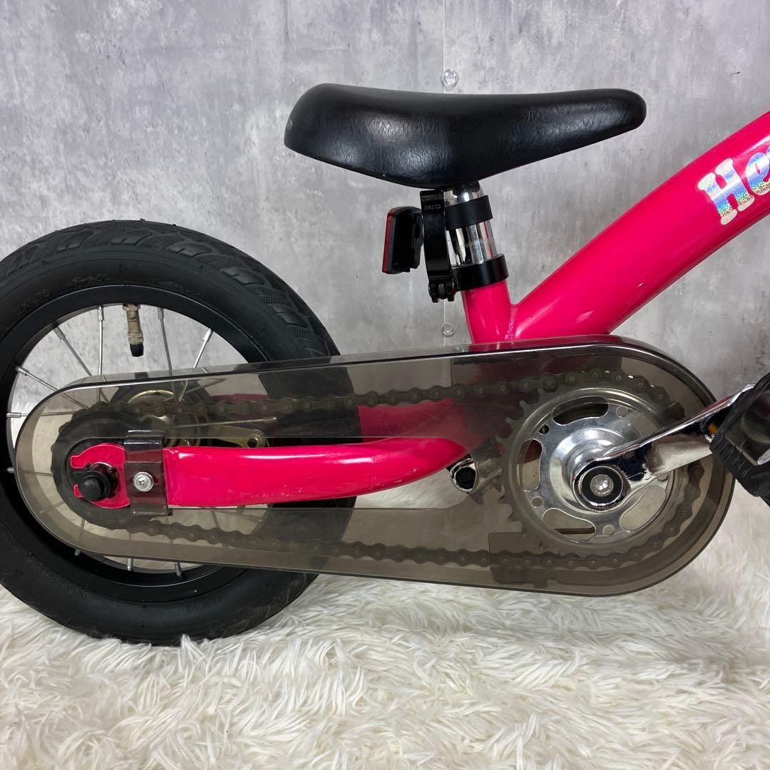 【美品】へんしんバイク2 12インチ ピンク スタンド付