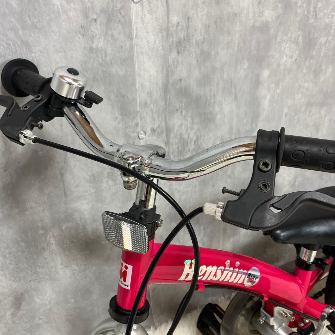 【美品】へんしんバイク2 12インチ ピンク スタンド付