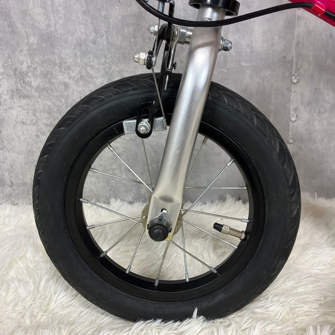 【美品】へんしんバイク2 12インチ ピンク スタンド付