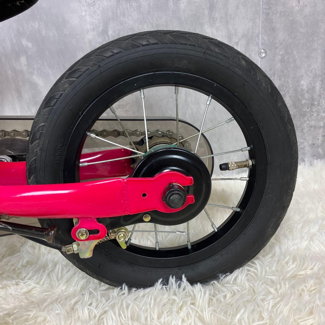 【美品】へんしんバイク2 12インチ ピンク スタンド付