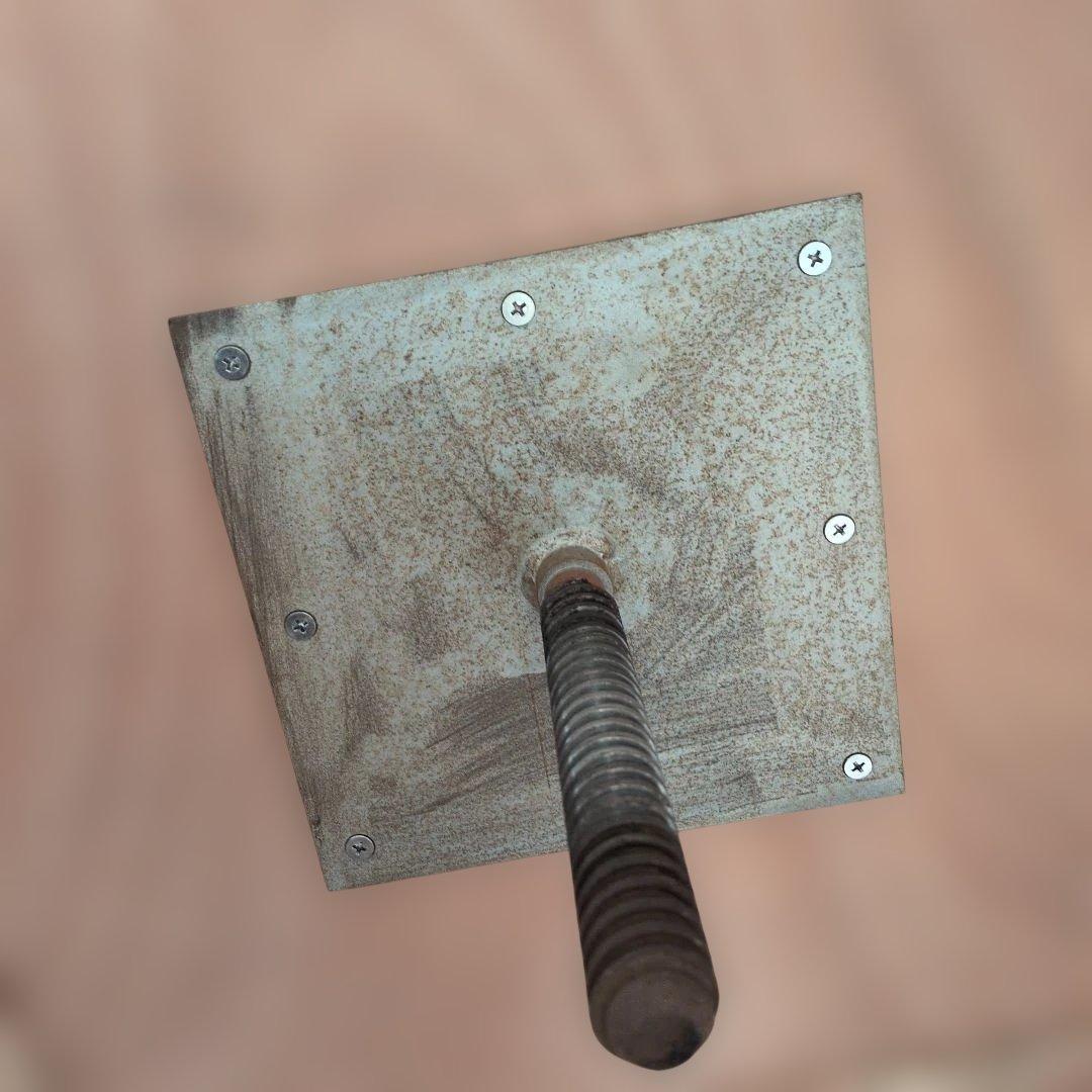 ブロカントフランス天板木製三脚式正方形回転テーブル - メルカリ