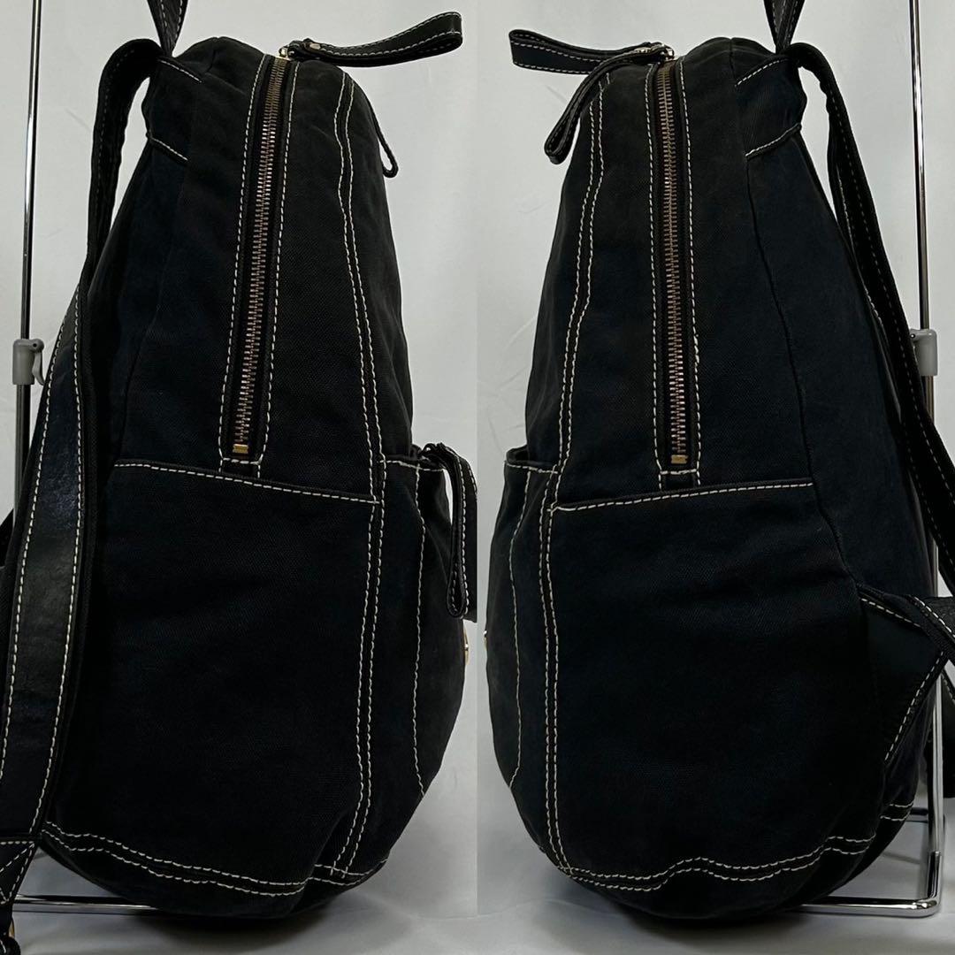 【美品】ヴィヴィアンウエストウッド オーブ リュック キャンバス 肩掛け 黒