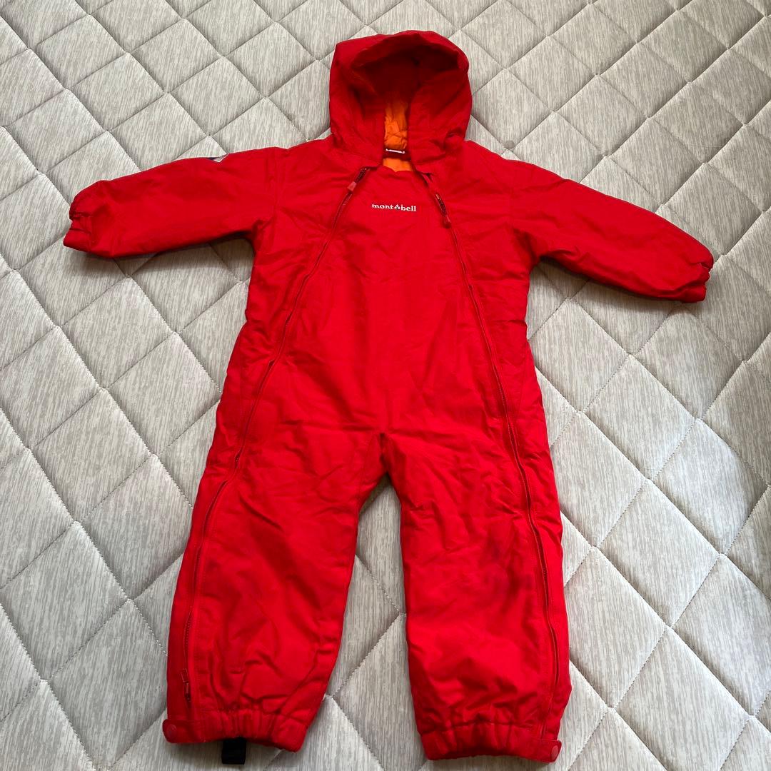 mont-bell 子供用スキーウェア 90 レッド - アウターアウトレット