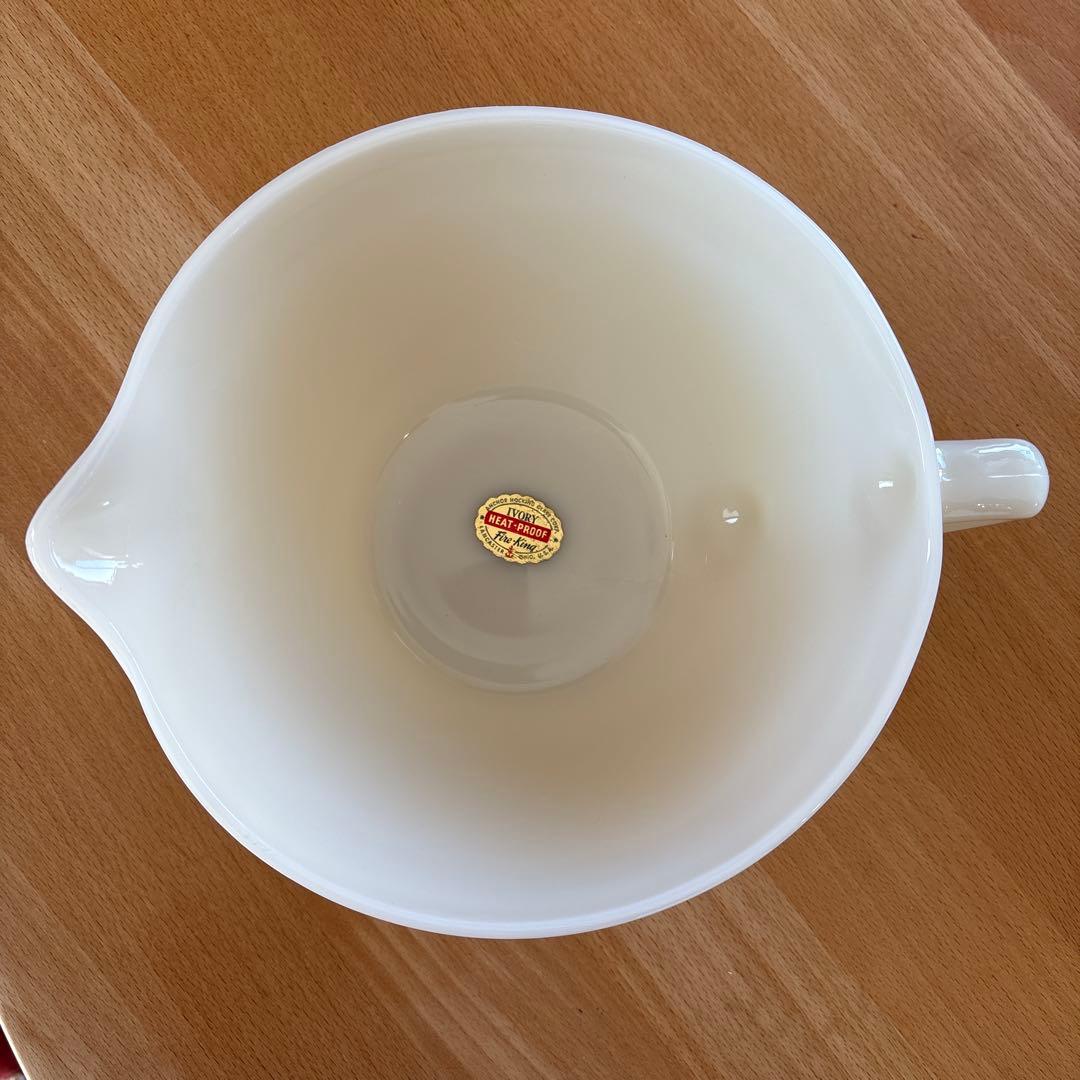 《ファイヤーキング》アイボリーバターボウル　デッドストック　ラベル付き