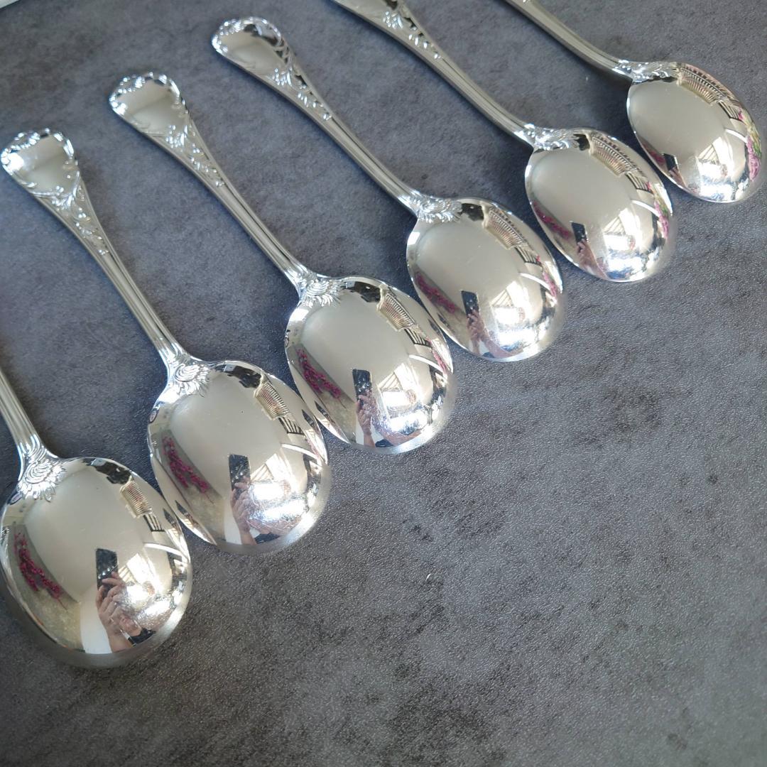 希少 美品 クリストフル マルリー コンソメスプーン 6点