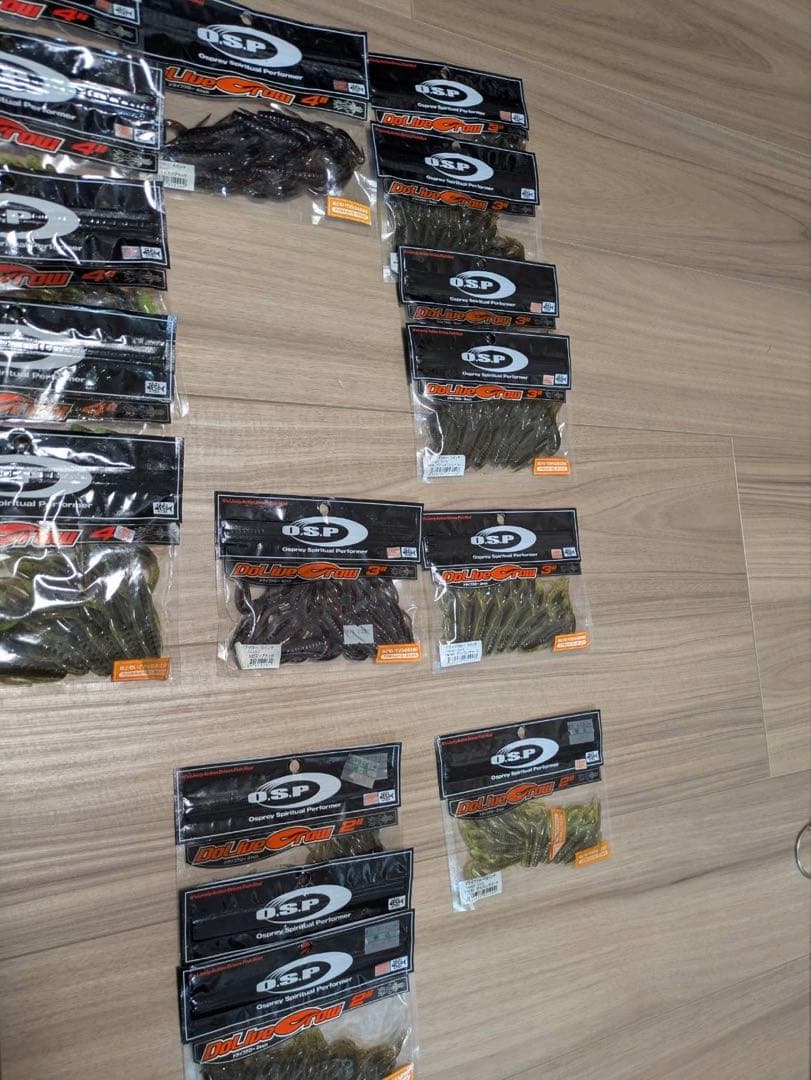 KEITECH O.S.P. クレイジーフラッパー等 ワーム52点 おまけ付き