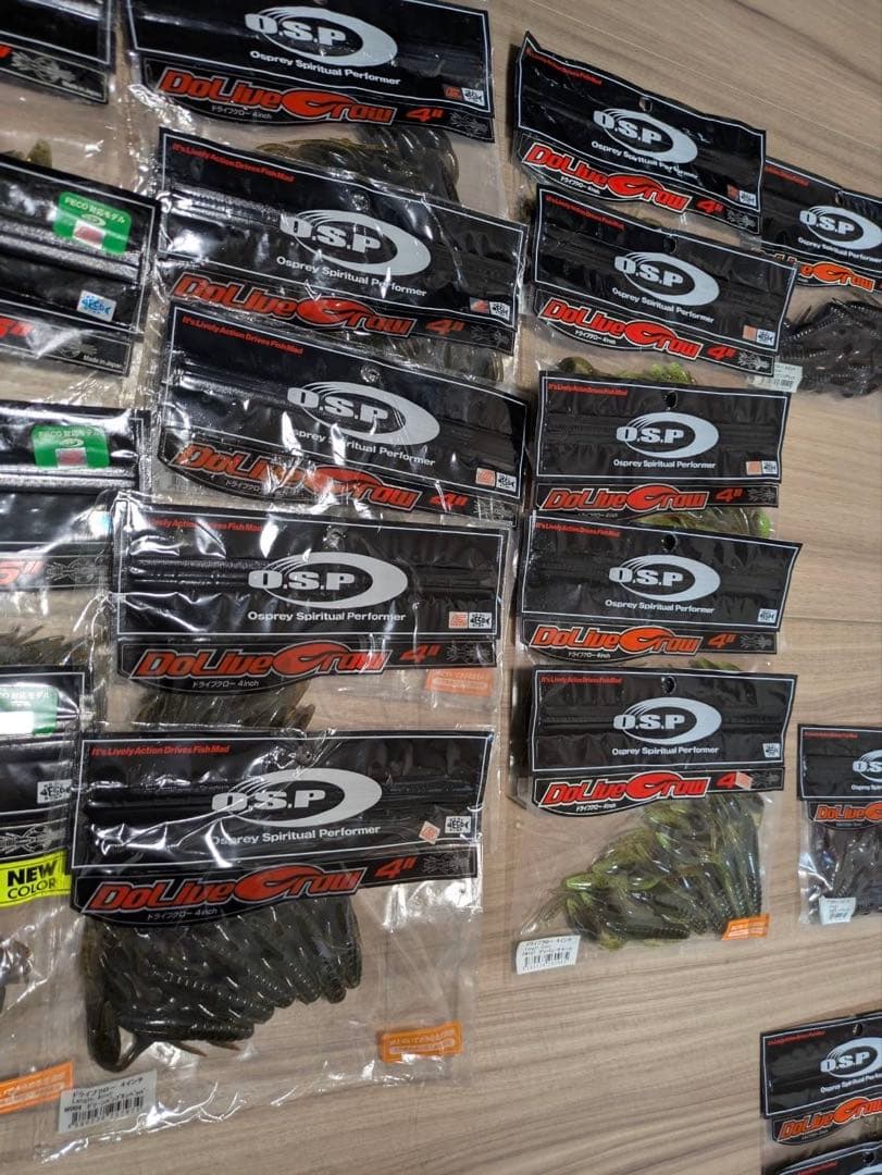 KEITECH O.S.P. クレイジーフラッパー等 ワーム52点 おまけ付き