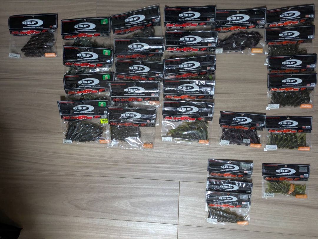 KEITECH O.S.P. クレイジーフラッパー等 ワーム52点 おまけ付き