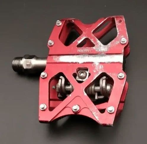 MKS 三ヶ島 SOLUTION ペダル 赤 SPD対応 片面ビンディング