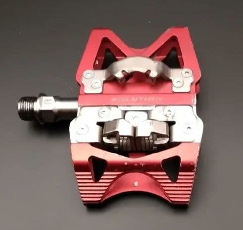MKS 三ヶ島 SOLUTION ペダル 赤 SPD対応 片面ビンディング