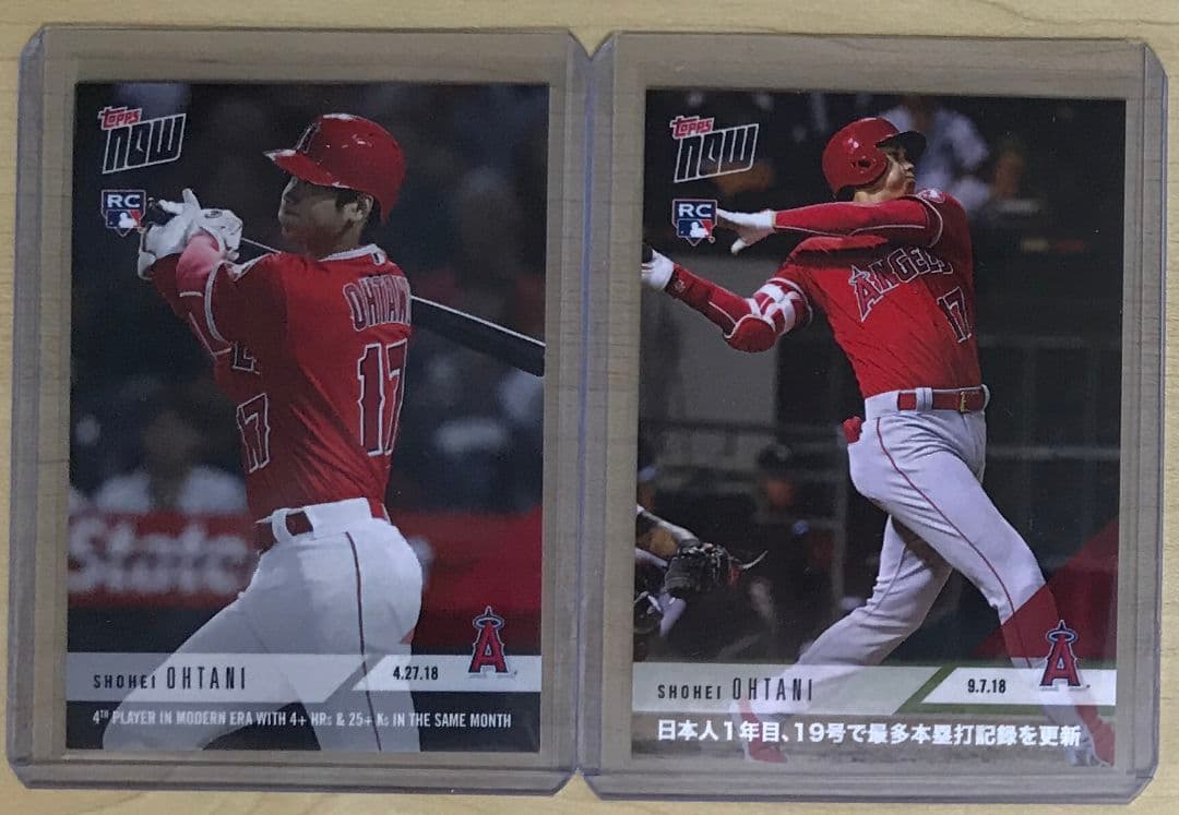 2枚セット RC ルーキーカード 大谷翔平 TOPPS NOW 2018 - メルカリ
