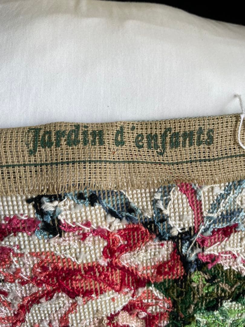 アメリアンティーク　サンプラー　アルファベット　刺繍　プチポアン　レア