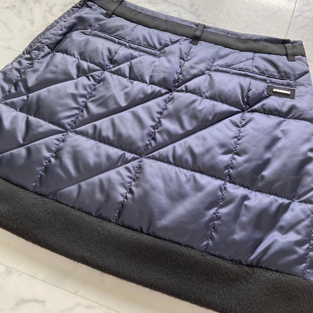 定価41800円【新品】レディース40ランバンスポール 中綿キルトスカート紺