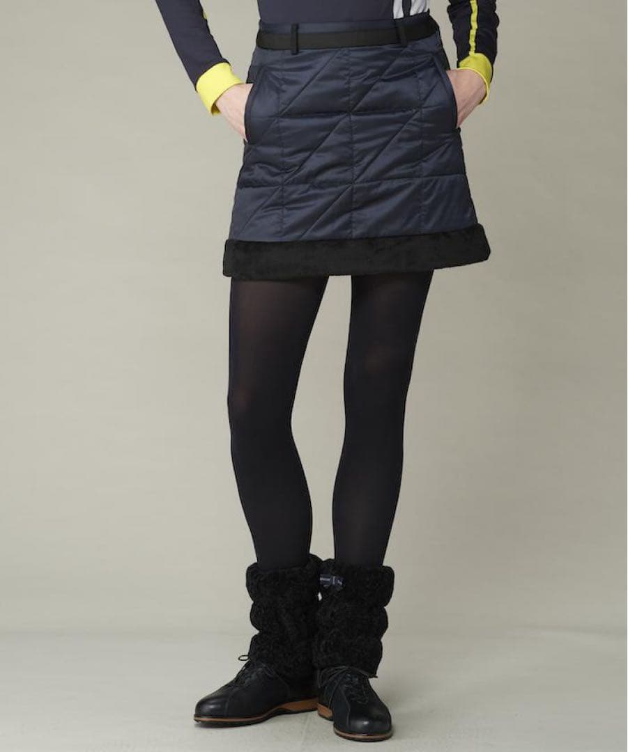定価41800円【新品】レディース40ランバンスポール 中綿キルトスカート紺