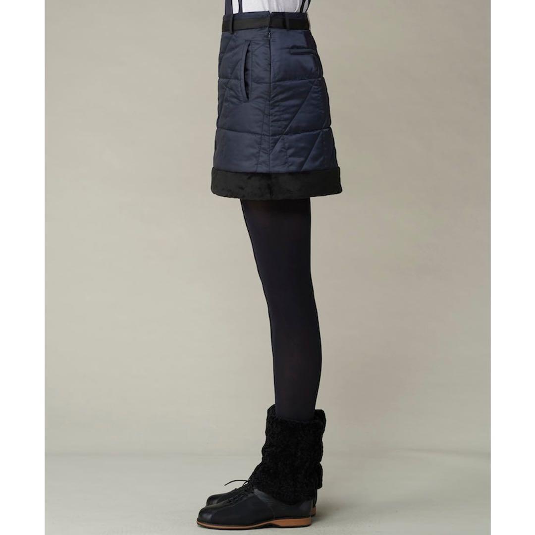 定価41800円【新品】レディース40ランバンスポール 中綿キルトスカート紺